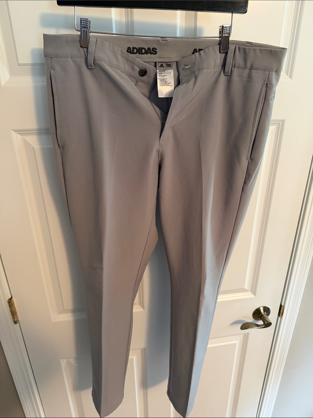 adidas Men’s Light Gray Golf/Trouser Pants